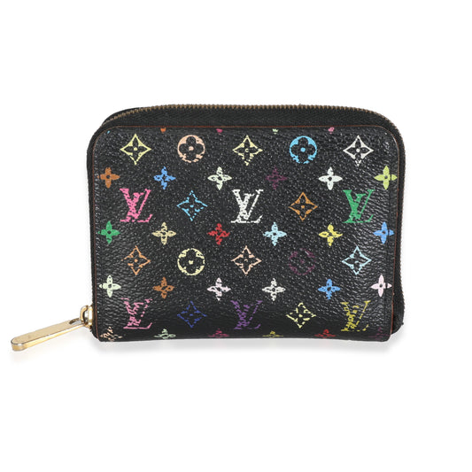 Louis Vuitton Black Multicolor Monogram Canvas Zippy Coin Purse
