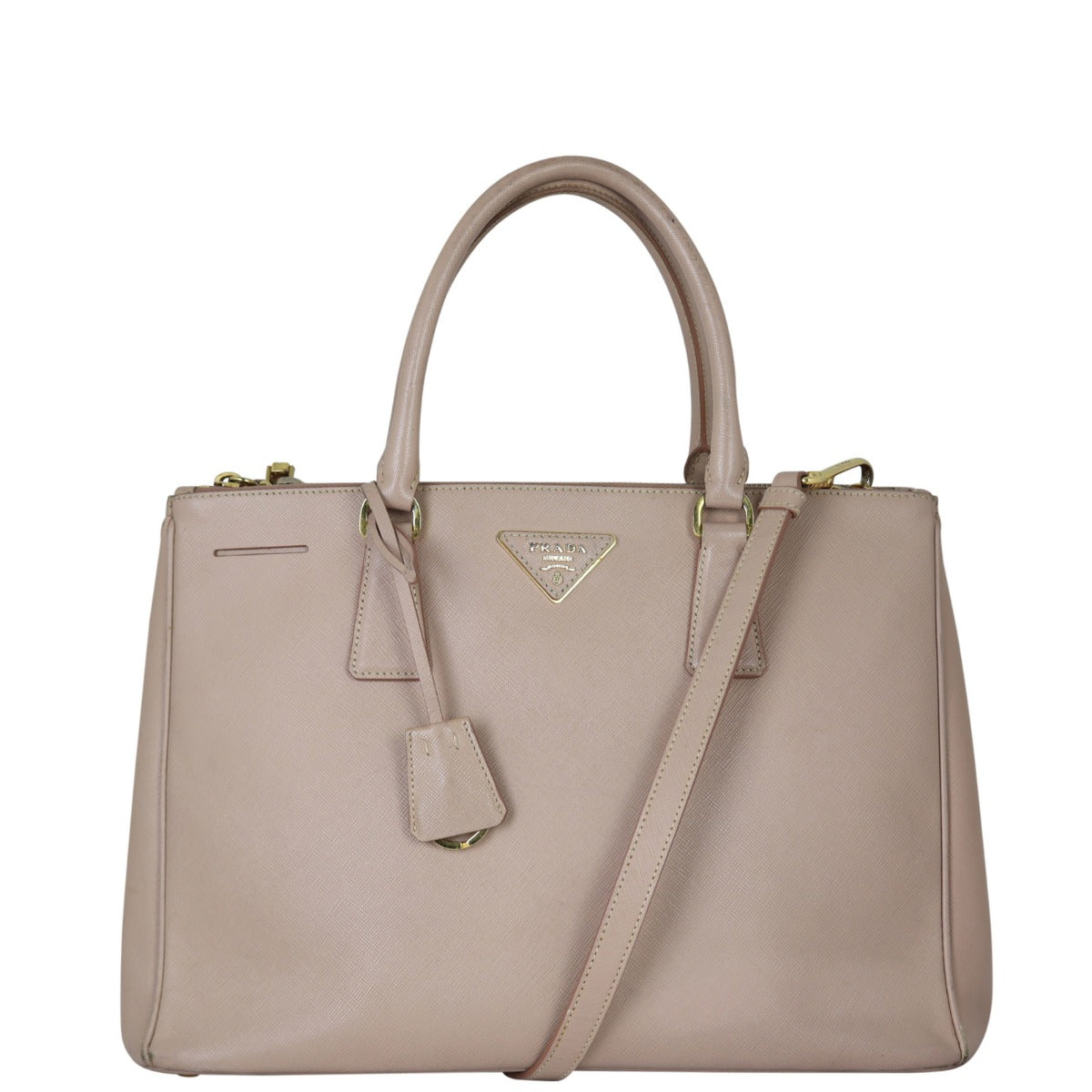 Prada Saffiano Lux Galleria Double Zip Tote Medium