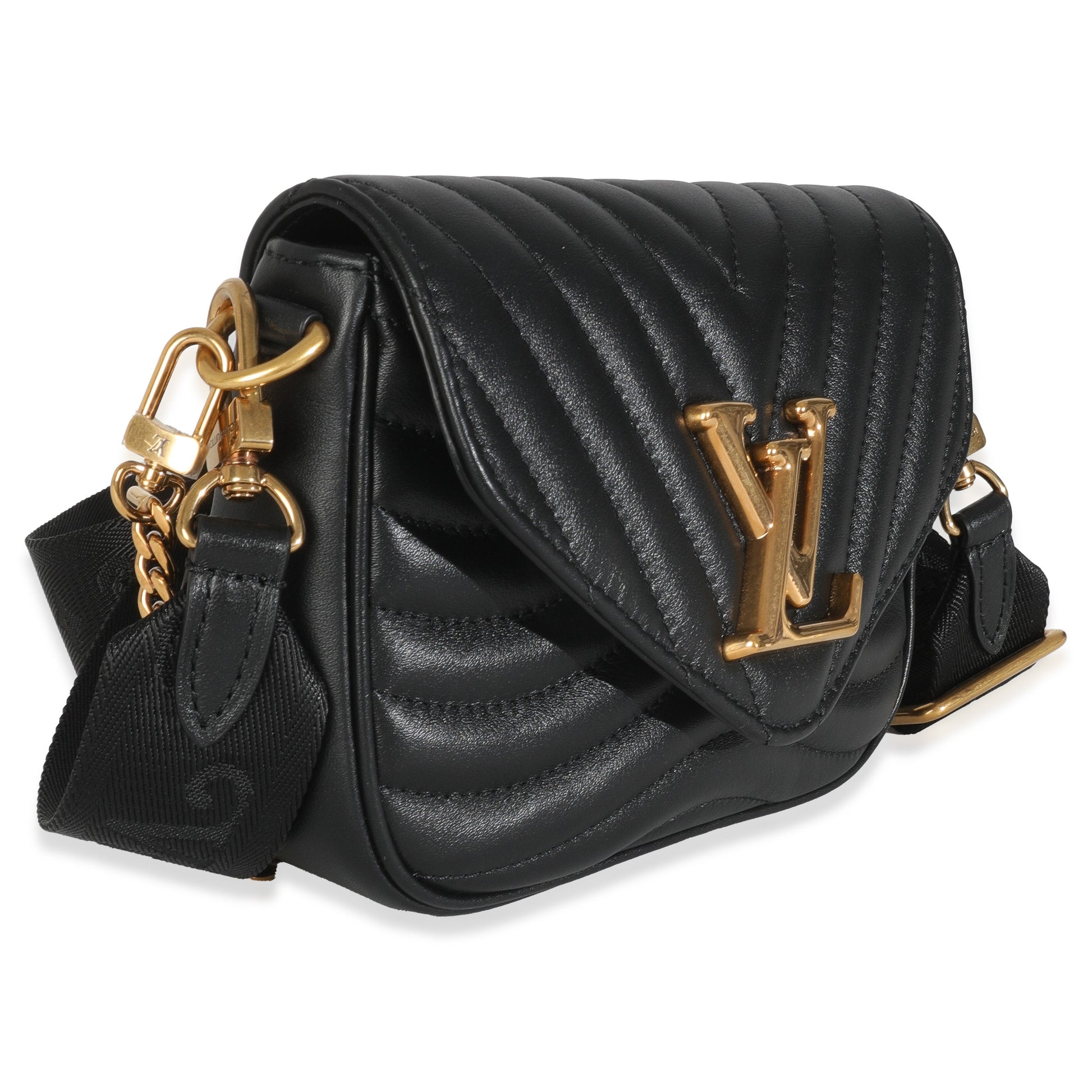  Louis Vuitton Black Calfskin New Wave Multi Pochette