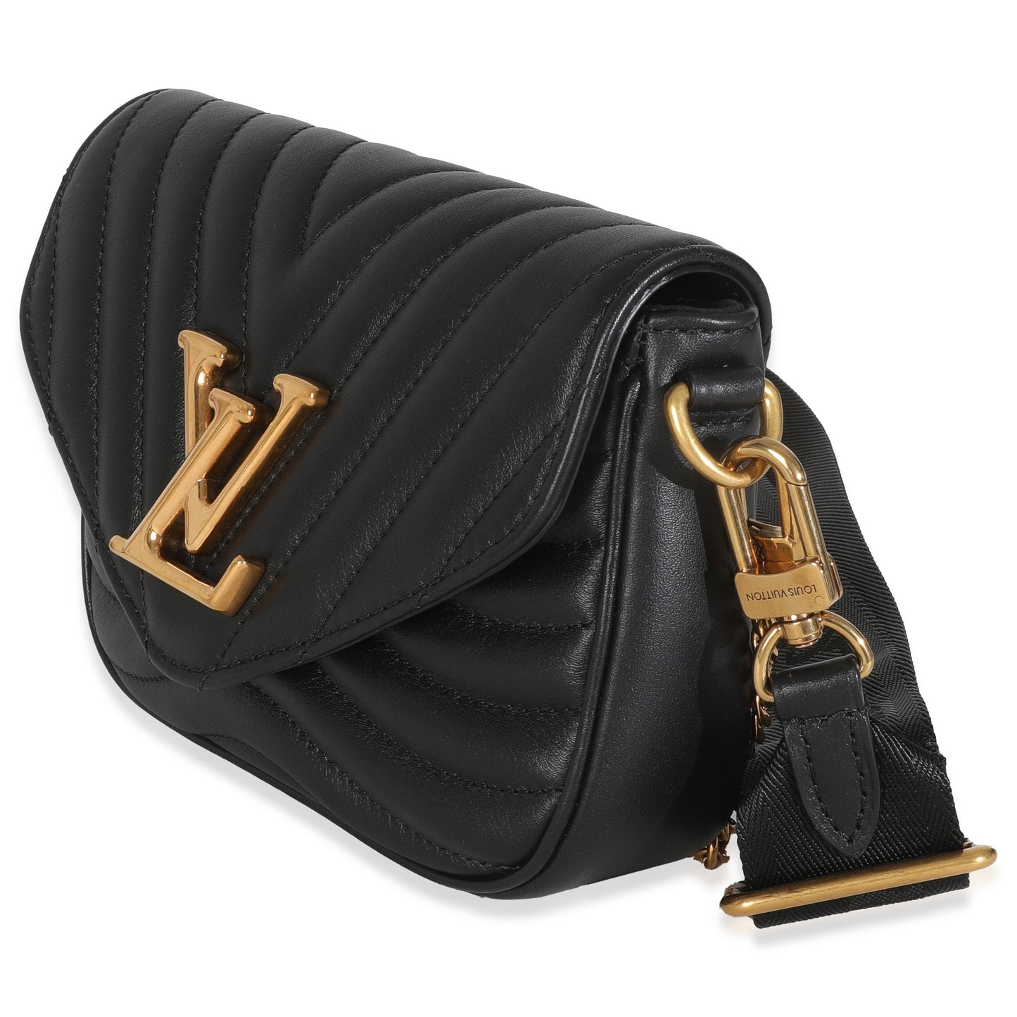  Louis Vuitton Black Calfskin New Wave Multi Pochette