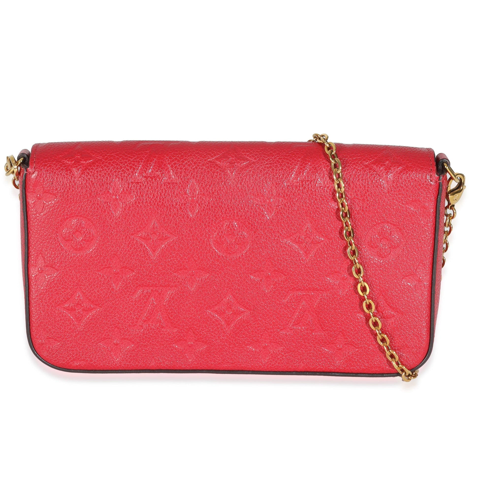  Louis Vuitton Scarlet Monogram Empreinte Felicie Pochette