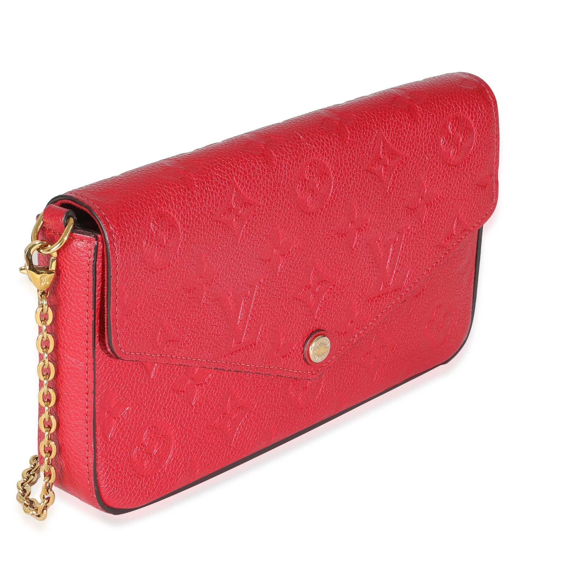  Louis Vuitton Scarlet Monogram Empreinte Felicie Pochette