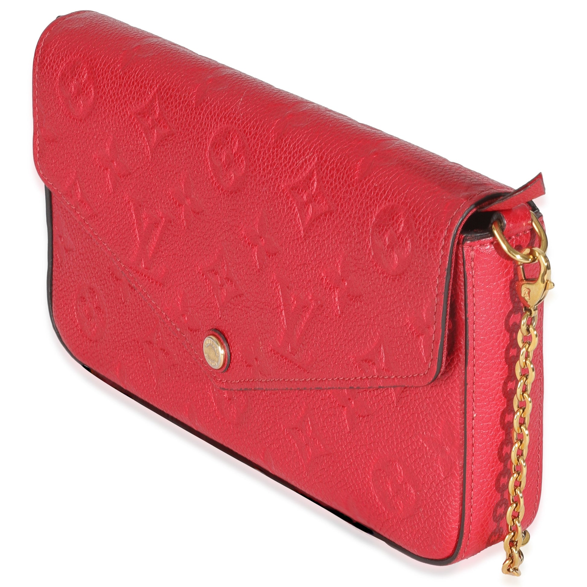  Louis Vuitton Scarlet Monogram Empreinte Felicie Pochette