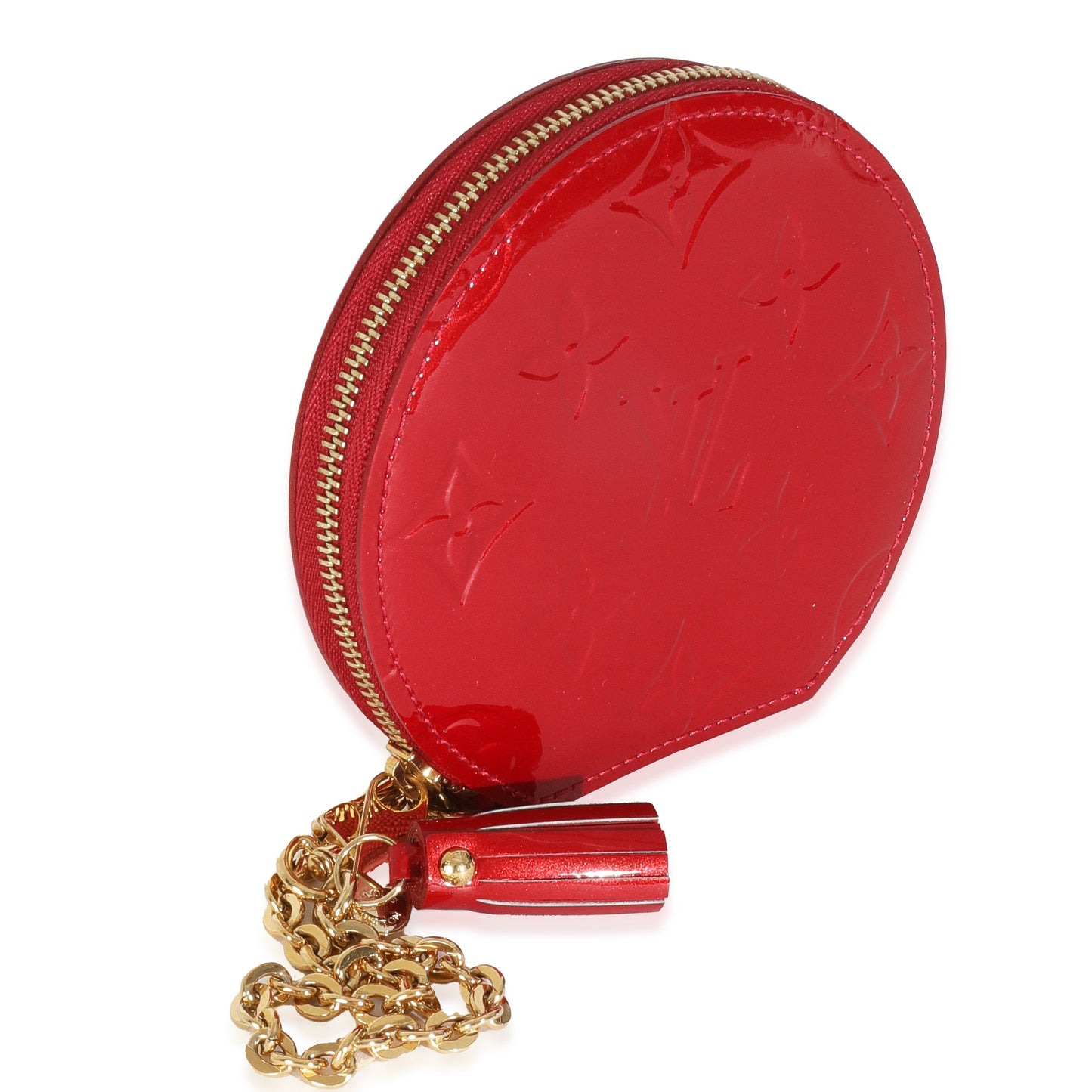 Louis Vuitton Red Monogram Vernis Porte Monnaie Chapeau