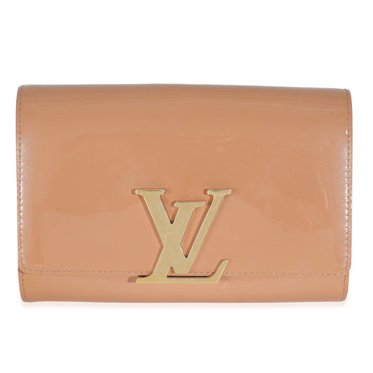 Louis Vuitton Rose Velours Patent Louise New Sobe Clutch