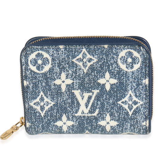 Louis Vuitton Bleu Denim Monogram Jacquard Zippy Coin Purse