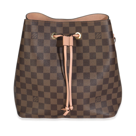 Louis Vuitton Rose Poudre Damier Ebene Canvas Neonoe MM