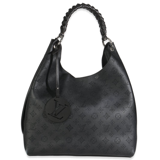 Louis Vuitton Black Monogram Mahina Carmel Hobo
