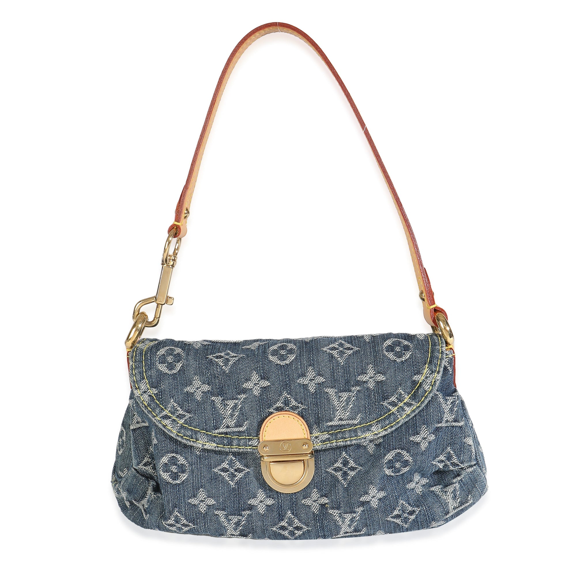 Louis Vuitton Blue Monogram Denim Mini Pleaty
