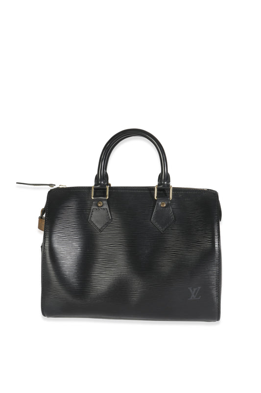 Louis Vuitton Black Epi Speedy 25