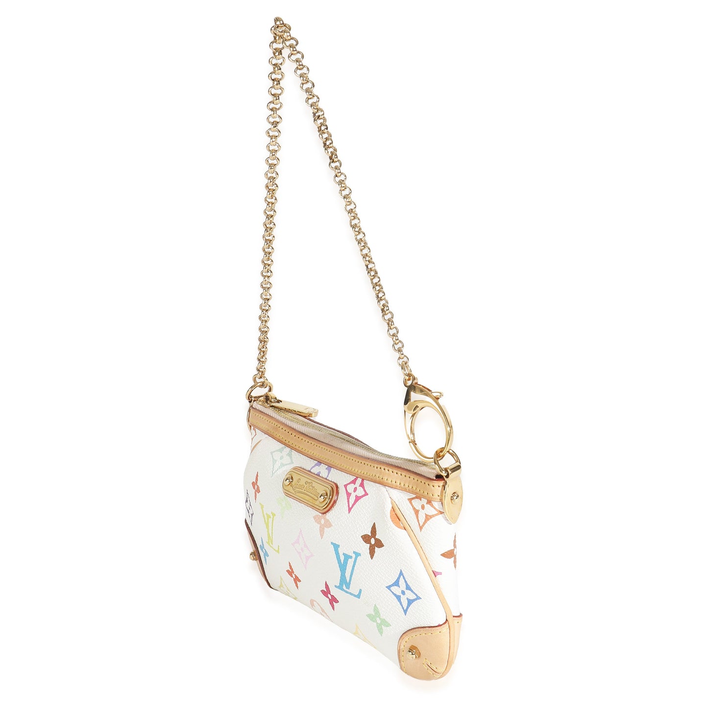 Louis Vuitton White Multicolor Canvas Milla Pochette MM