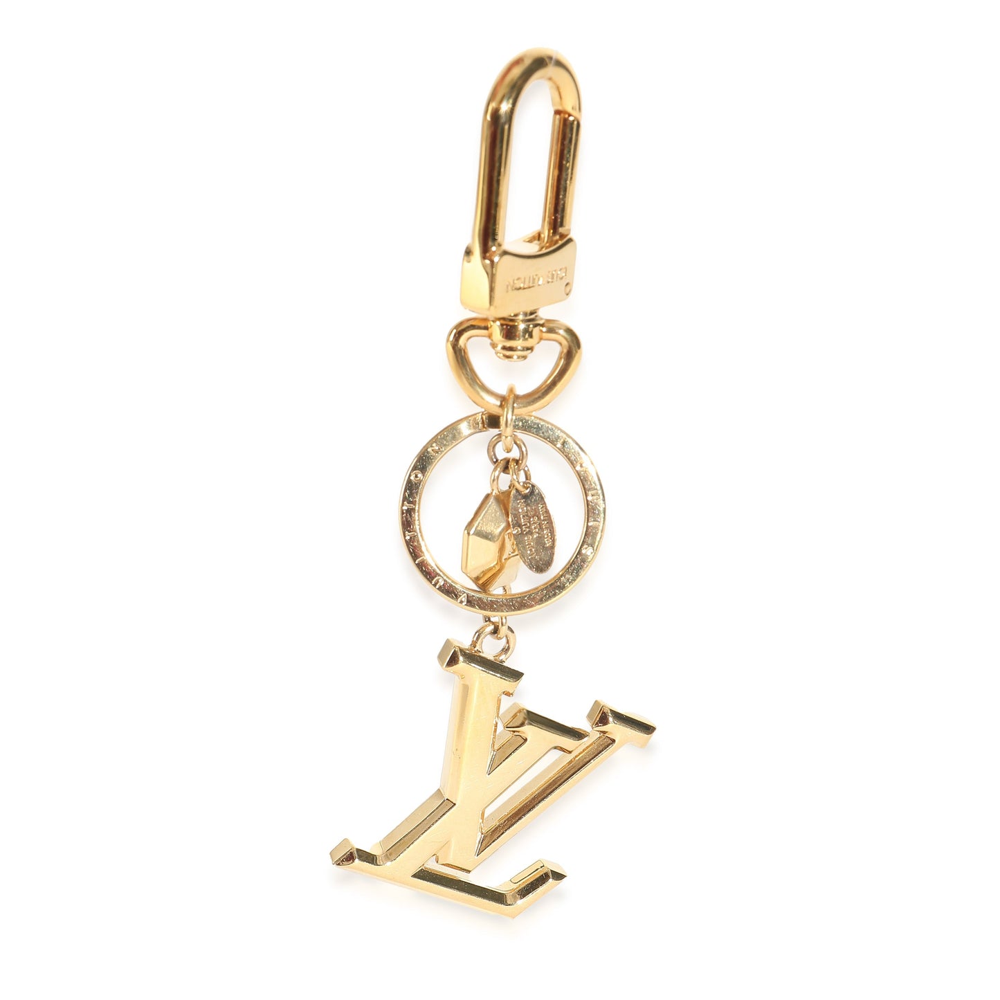 Louis Vuitton Gold MetalFacettes Bag Charm Key Holder