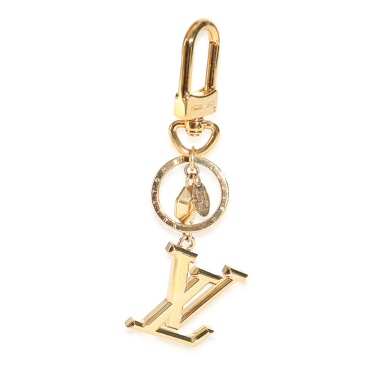 Louis Vuitton Gold MetalFacettes Bag Charm Key Holder