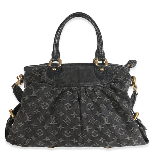 Louis Vuitton Black Monogram Denim Neo Cabby MM