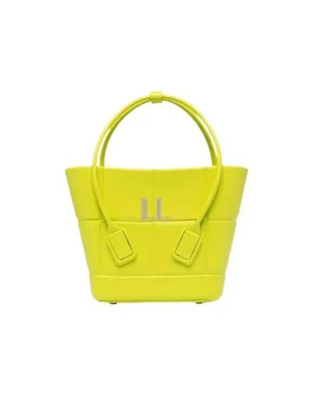 Luxury Bottega Veneta Arco Mini Rubber Tote Bag Kiwi