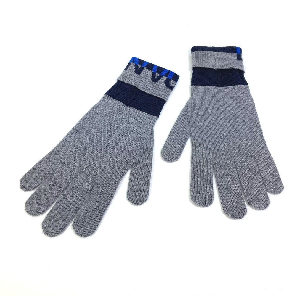 LOUIS VUITTON Glove wool gray Gon LV Horizon mens