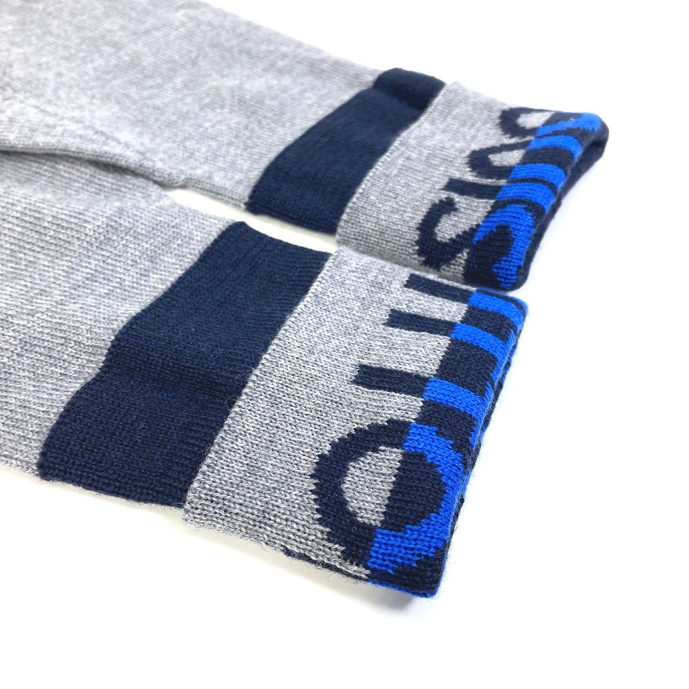 LOUIS VUITTON Glove wool gray Gon LV Horizon mens