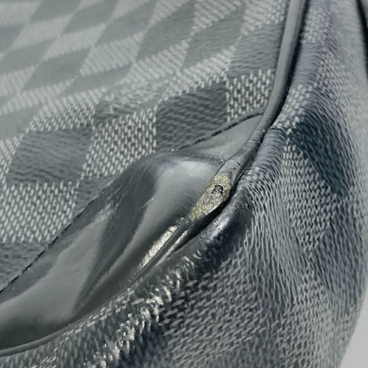 LOUIS VUITTON Business bag N41125 Damier Grafitto Canvas black Damier Grafitte Porto documan Voyage PDV mens