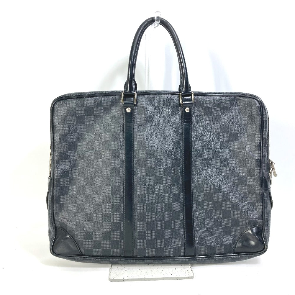 LOUIS VUITTON Business bag Damier Grafitto Canvas black Damier Grafitte Porto documan Voyage PDV mens