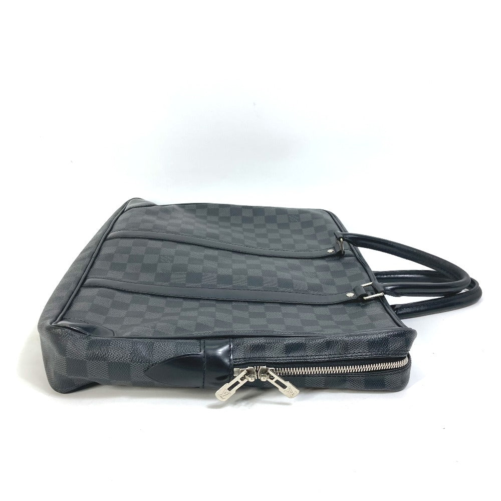 LOUIS VUITTON Business bag N41125 Damier Grafitto Canvas black Damier Grafitte Porto documan Voyage PDV mens