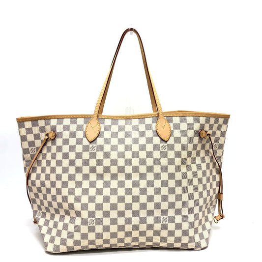 LOUIS VUITTON Tote Bag Damier Azur Canvas white Neverfull GM Women