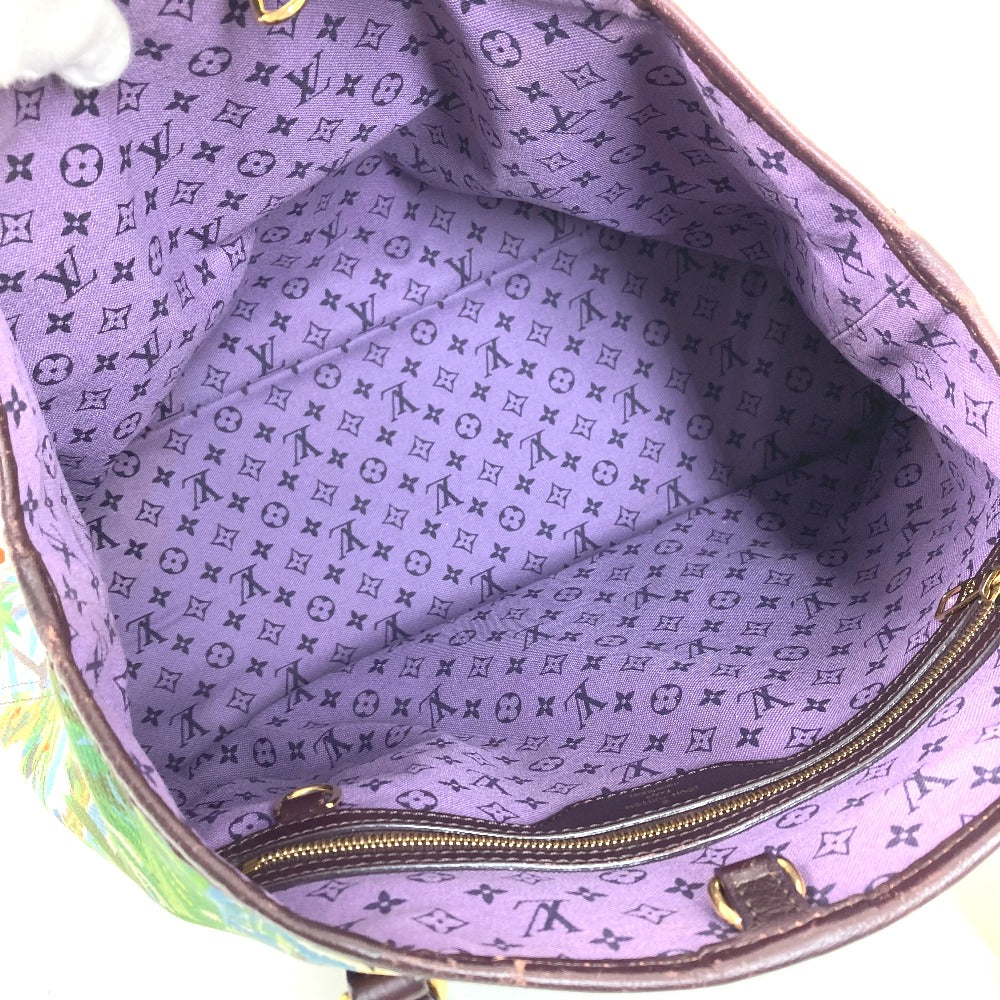 LOUIS VUITTON Tote Bag Canvas / leather green Eyeall hippo PM Women