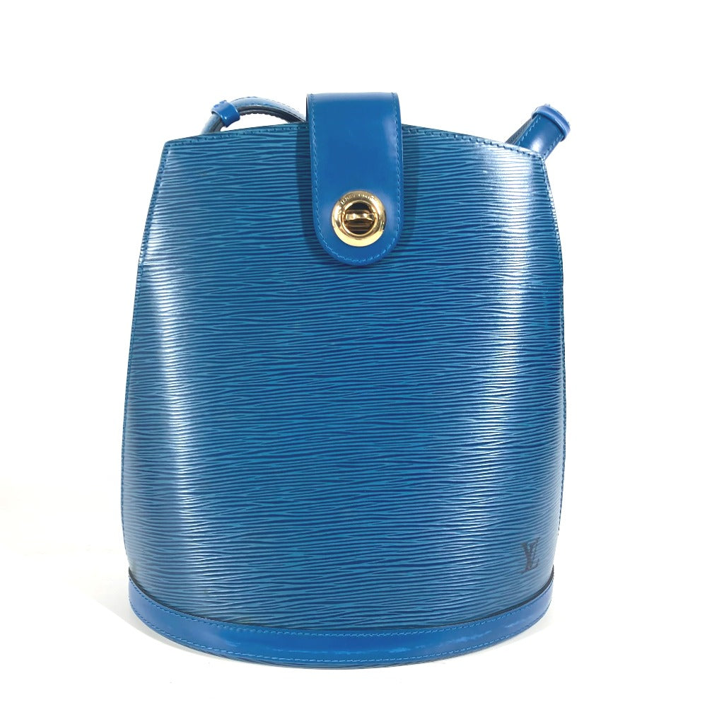 LOUIS VUITTON Shoulder Bag Epi Leather blue Epi Cluny Women