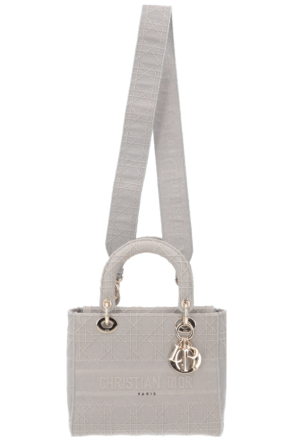 CHRISTIAN DIOR Lady D-Lite Bag Medium Grey
