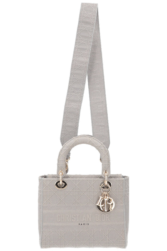 CHRISTIAN DIOR Lady D-Lite Bag Medium Grey