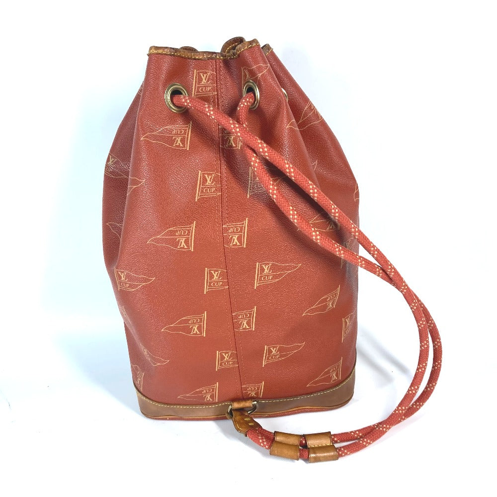 LOUIS VUITTON Shoulder Bag Leather / PVC Brown LVCUP Louis Vuitton Cup Saint Tropez Women