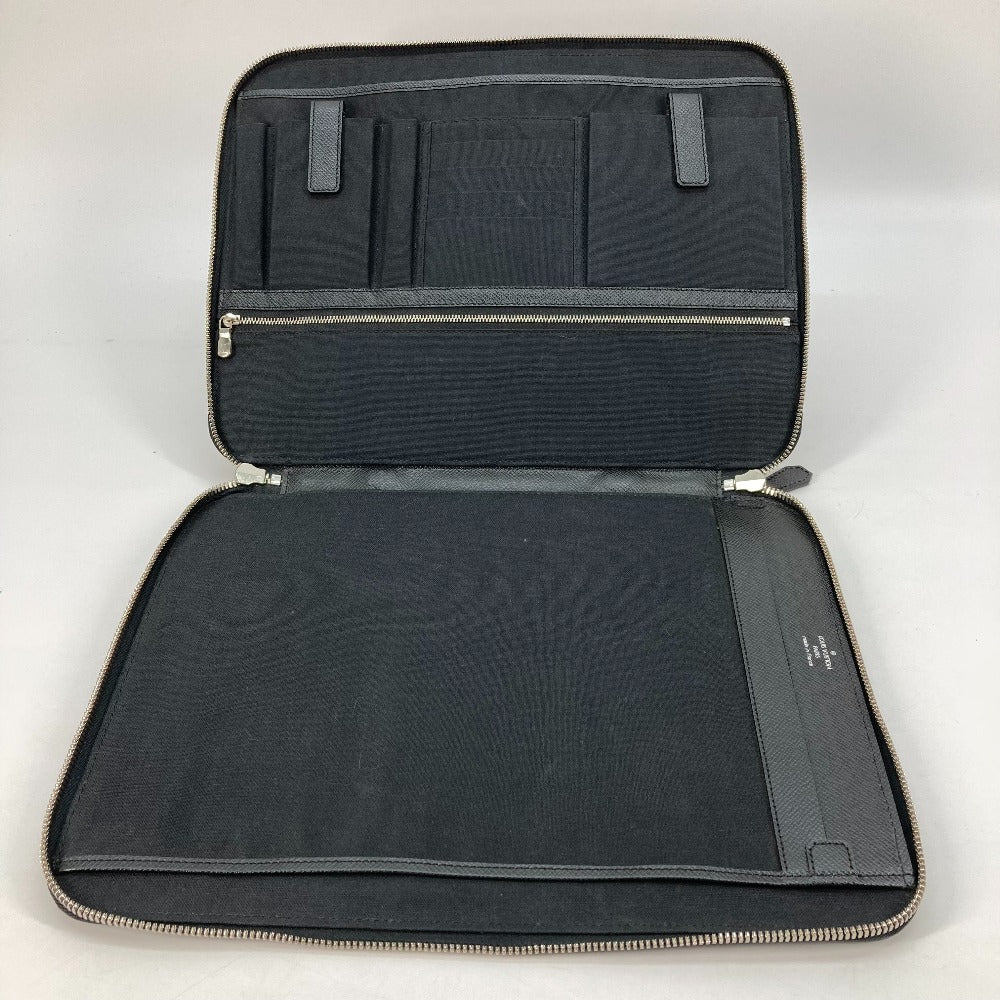 LOUIS VUITTON Business bag M32612 Taiga Leather black Taiga Vladimir mens