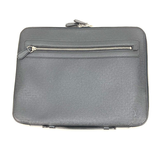 LOUIS VUITTON Business bag Taiga Leather black Taiga Vladimir mens