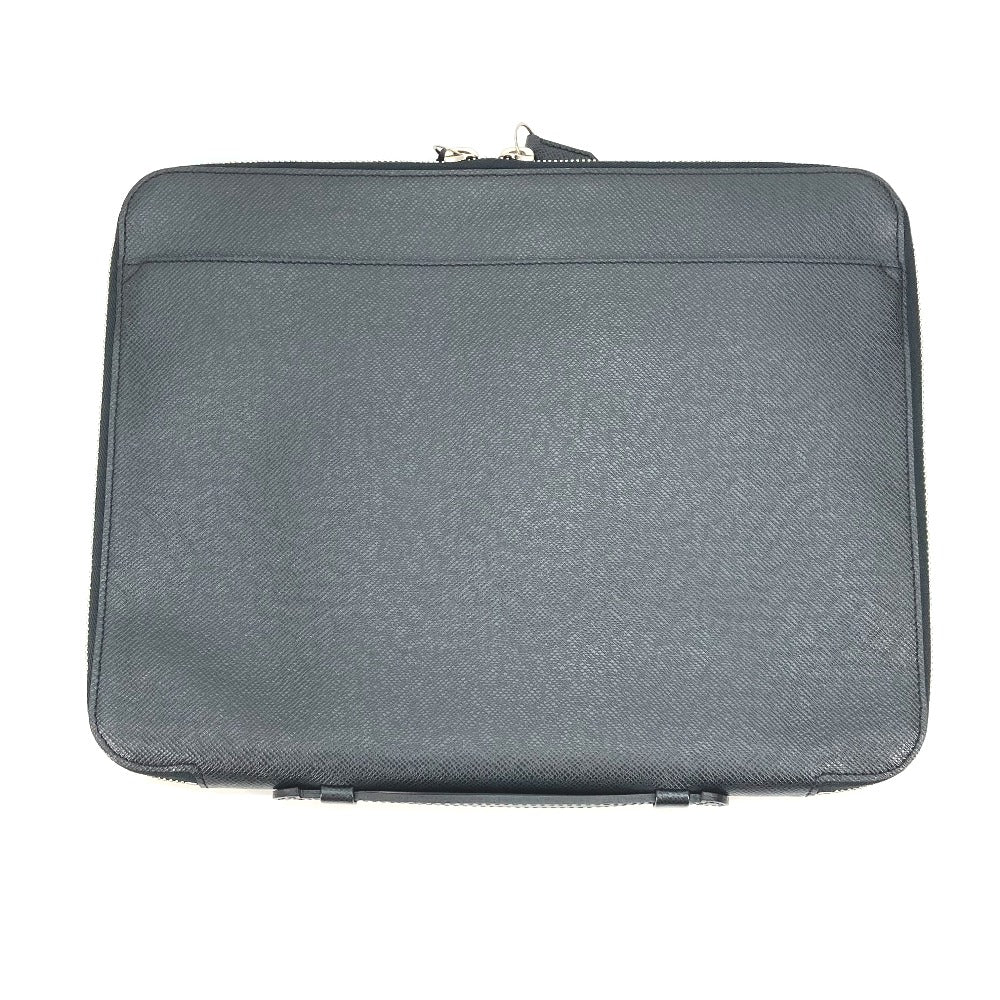 LOUIS VUITTON Business bag Taiga Leather black Taiga Vladimir mens