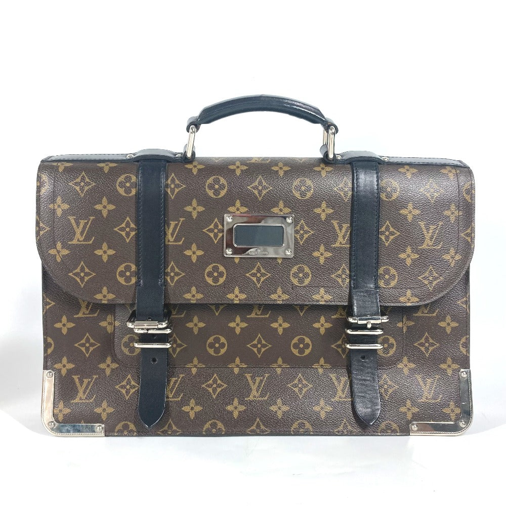 LOUIS VUITTON Business bag Monogram canvas Brown Monogram macacer Rally mens