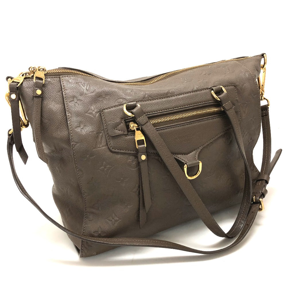 LOUIS VUITTON Handbag Monogram Ann Platt Leather Brown Monogram Unplant Remunize PM Women