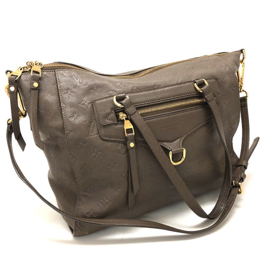 LOUIS VUITTON Handbag Monogram Ann Platt Leather Brown Monogram Unplant Remunize PM Women