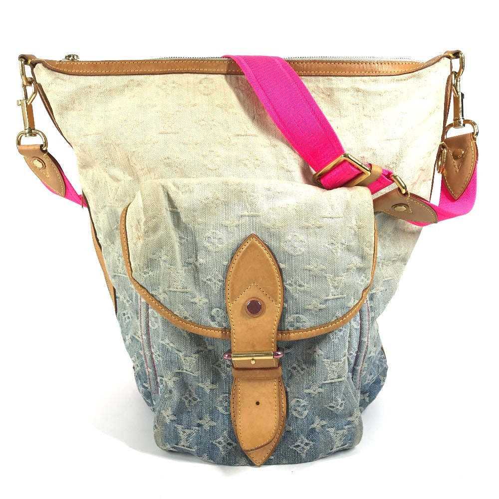 LOUIS VUITTON Shoulder Bag Monogram denim blue Monogram Denim Gradient Sunburst PM