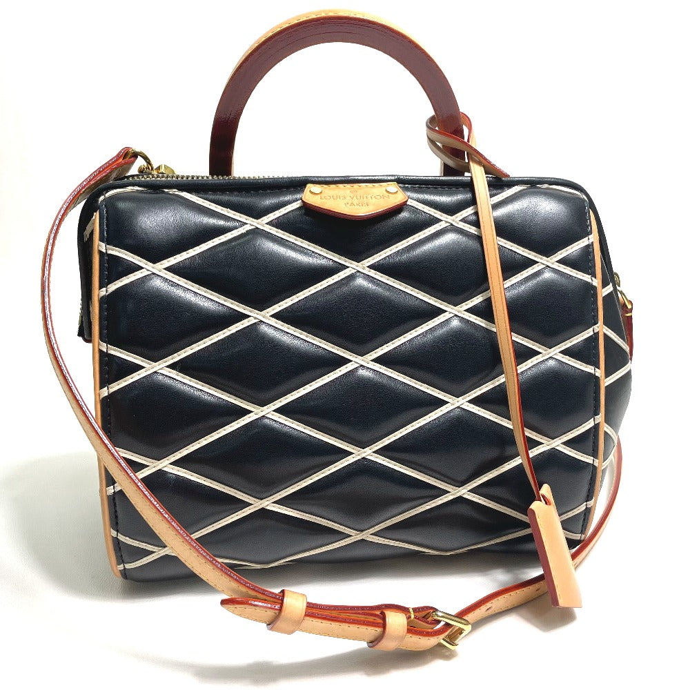 LOUIS VUITTON Handbag lambskin black Martage Dock BB