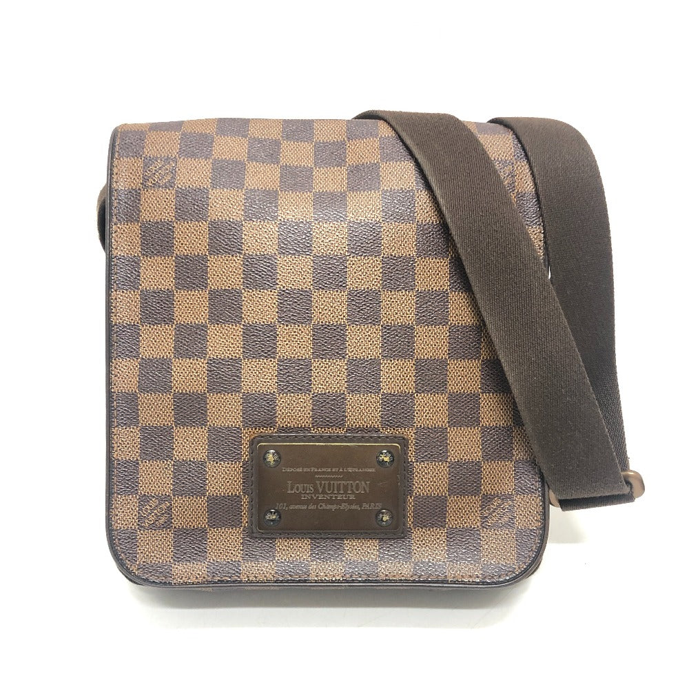 LOUIS VUITTON Shoulder Bag Damier canvas Brown Brooklyn PM
