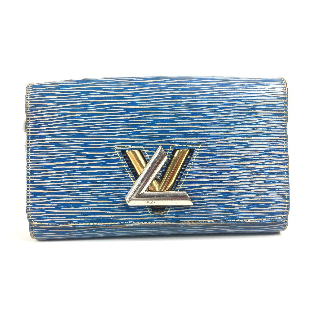 LOUIS VUITTON Shoulder Bag Epi Leather blue Epi denim Portefeuille twist Women