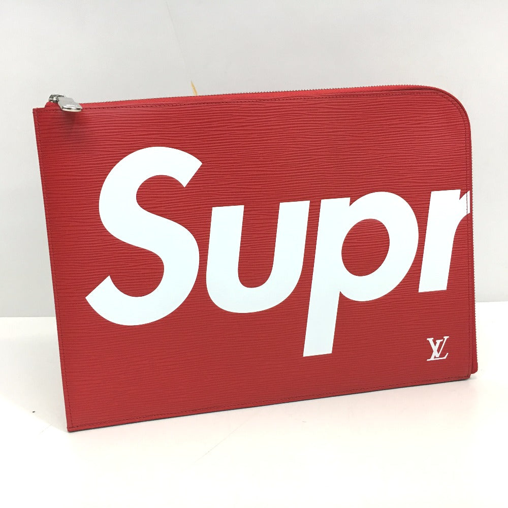 LOUIS VUITTON Clutch bag Epi Leather Red Louis Vuitton x Supreme Epi Pochette Joule GM