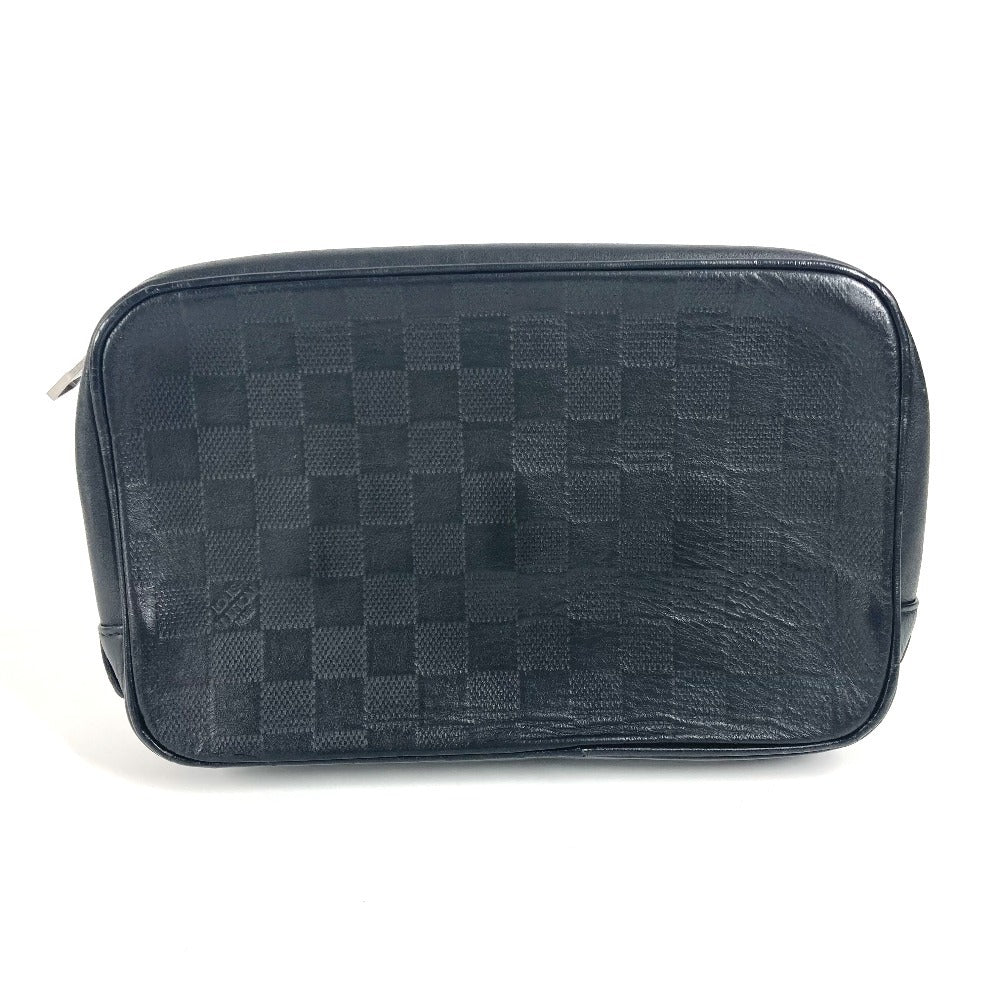 LOUIS VUITTON business bag Damier Anfini Leather black Damier Anfini Truth Toilette unisex(Unisex)