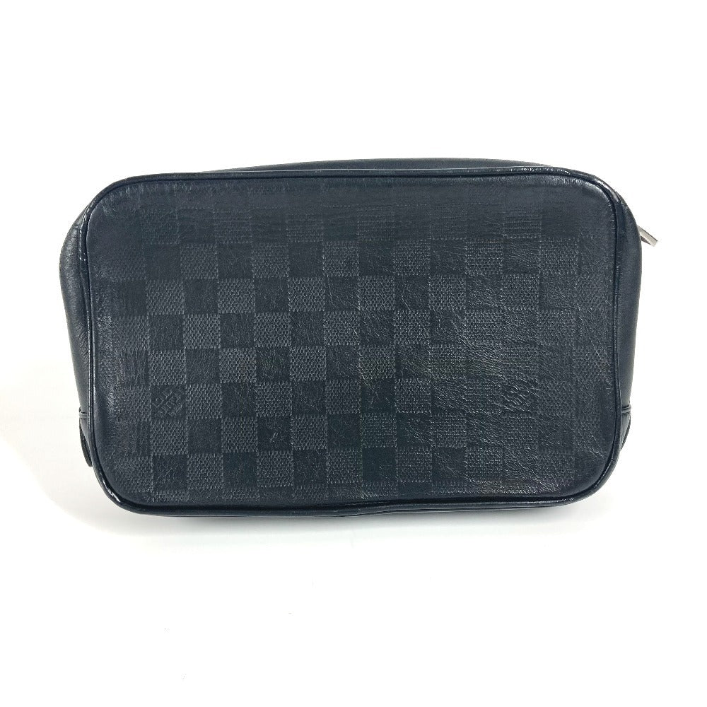 LOUIS VUITTON business bag Damier Anfini Leather black Damier Anfini Truth Toilette unisex(Unisex)