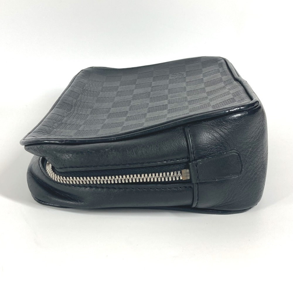 LOUIS VUITTON business bag Damier Anfini Leather black Damier Anfini Truth Toilette unisex(Unisex)