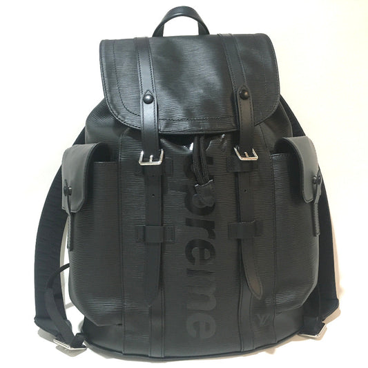 LOUIS VUITTON Backpack Epi Leather black Epi Christopher PM backpack