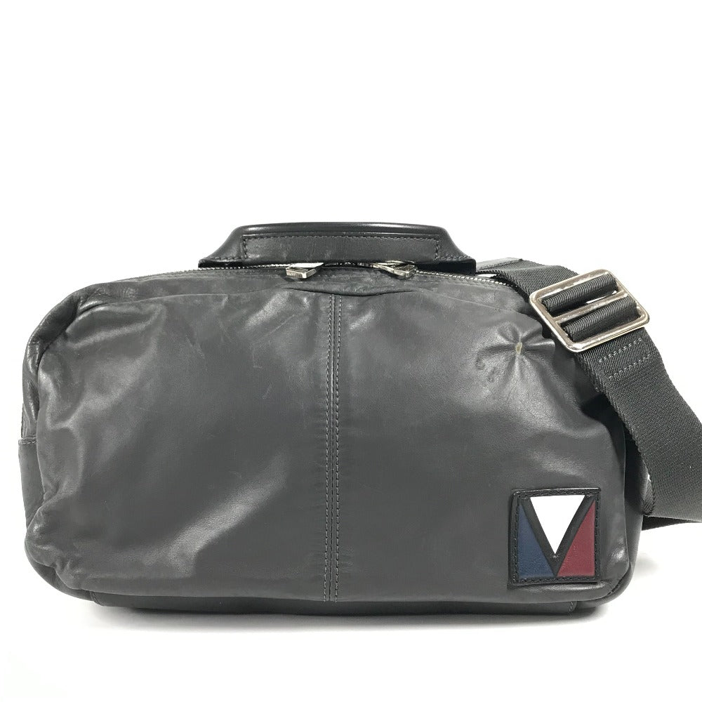 LOUIS VUITTON Sling bag leather gray V line Fast