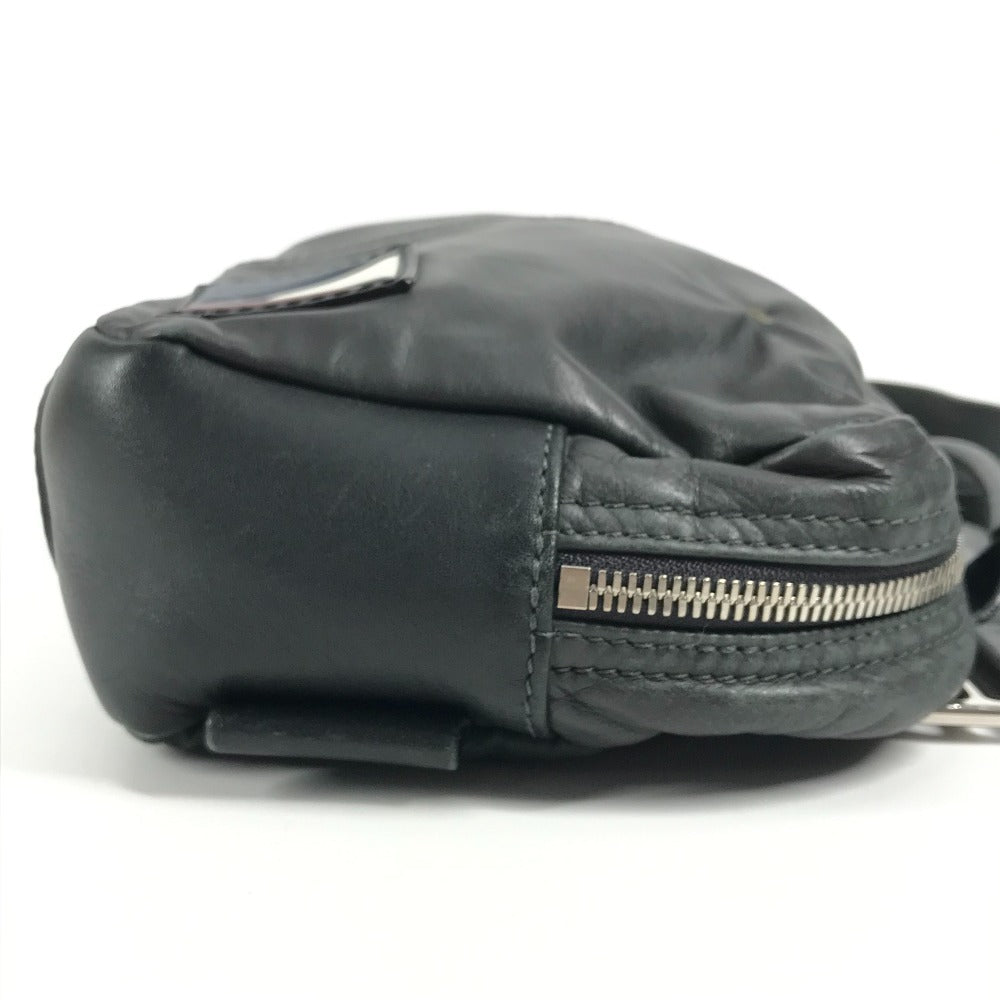 LOUIS VUITTON Sling bag leather gray V line Fast