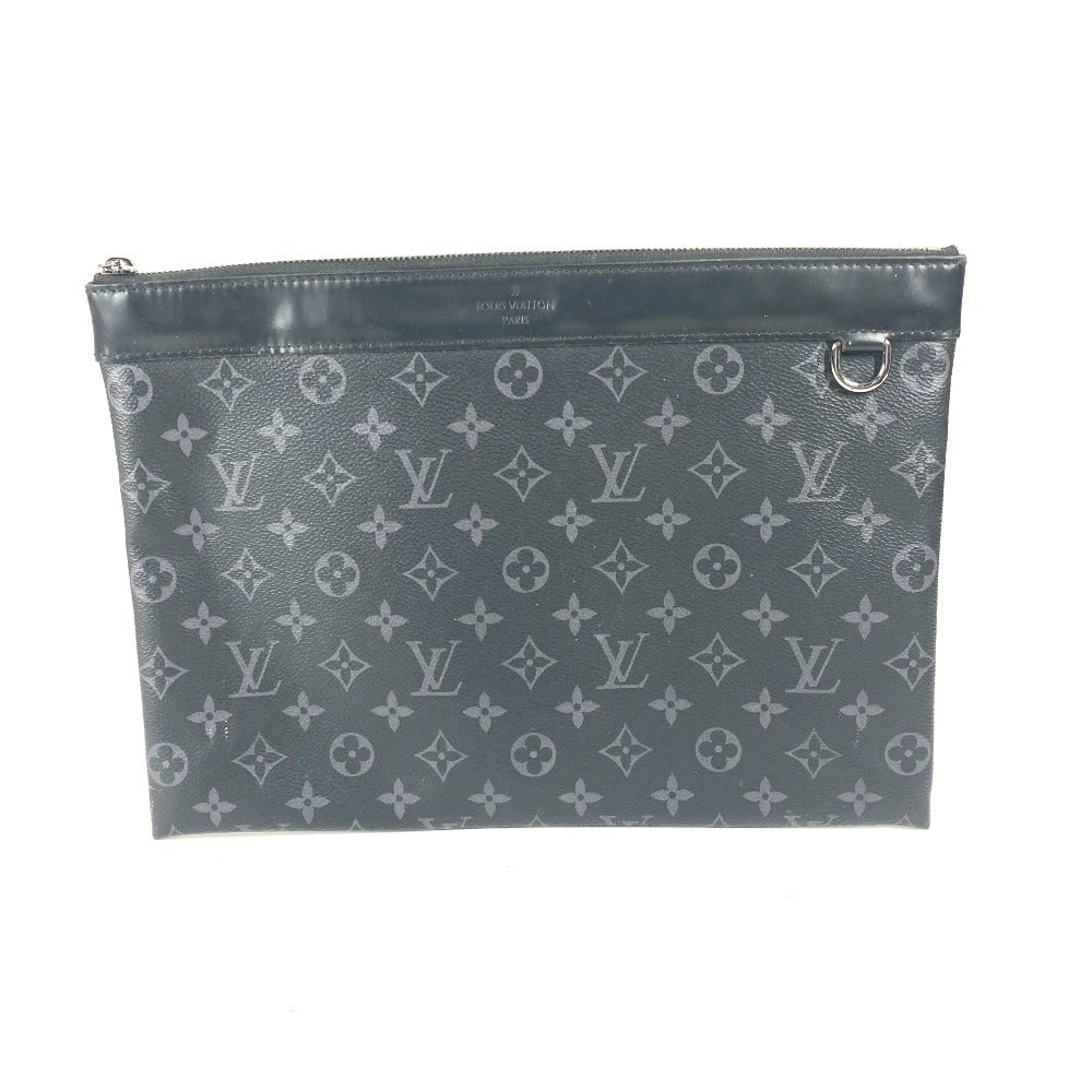 LOUIS VUITTON Clutch bag Monogram Eclipse Canvas black Monogram Eclipse Pochette Discovery unisex(Unisex)