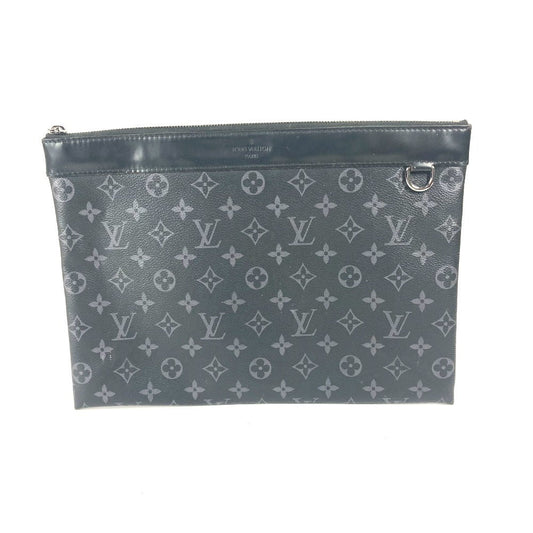 LOUIS VUITTON Clutch bag Monogram Eclipse Canvas black Monogram Eclipse Pochette Discovery unisex(Unisex)