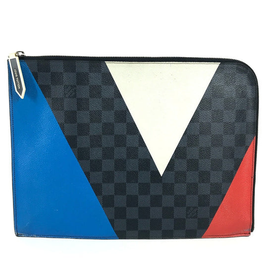 LOUIS VUITTON Clutch bag Damier Grafitto Canvas black America's Cup Damier Graphite Pochette Jules GM